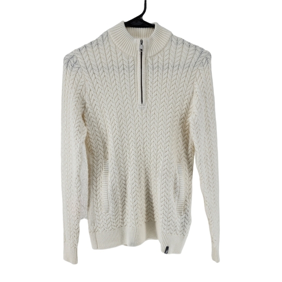 KJUS Women's Bone White Cashmere Luxe Half-Zip Sweater - XS - Picture 2 of 8